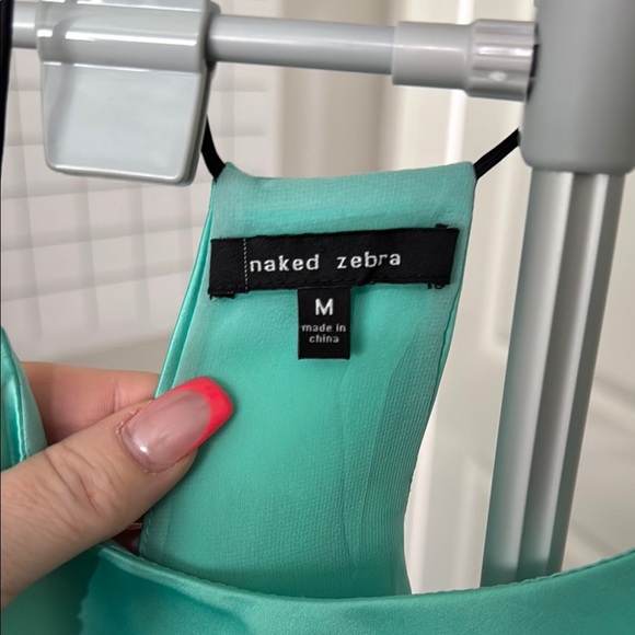 Naked Zebra Aqua Sleeveless Top - Picture 2 of 7